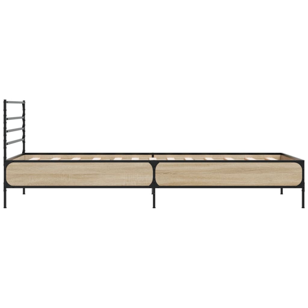 Bed Frame without Mattress Sonoma Oak 100x200 cm